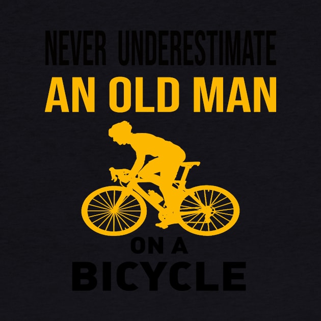 never underestimate an old man on a bicycle by Adel dza